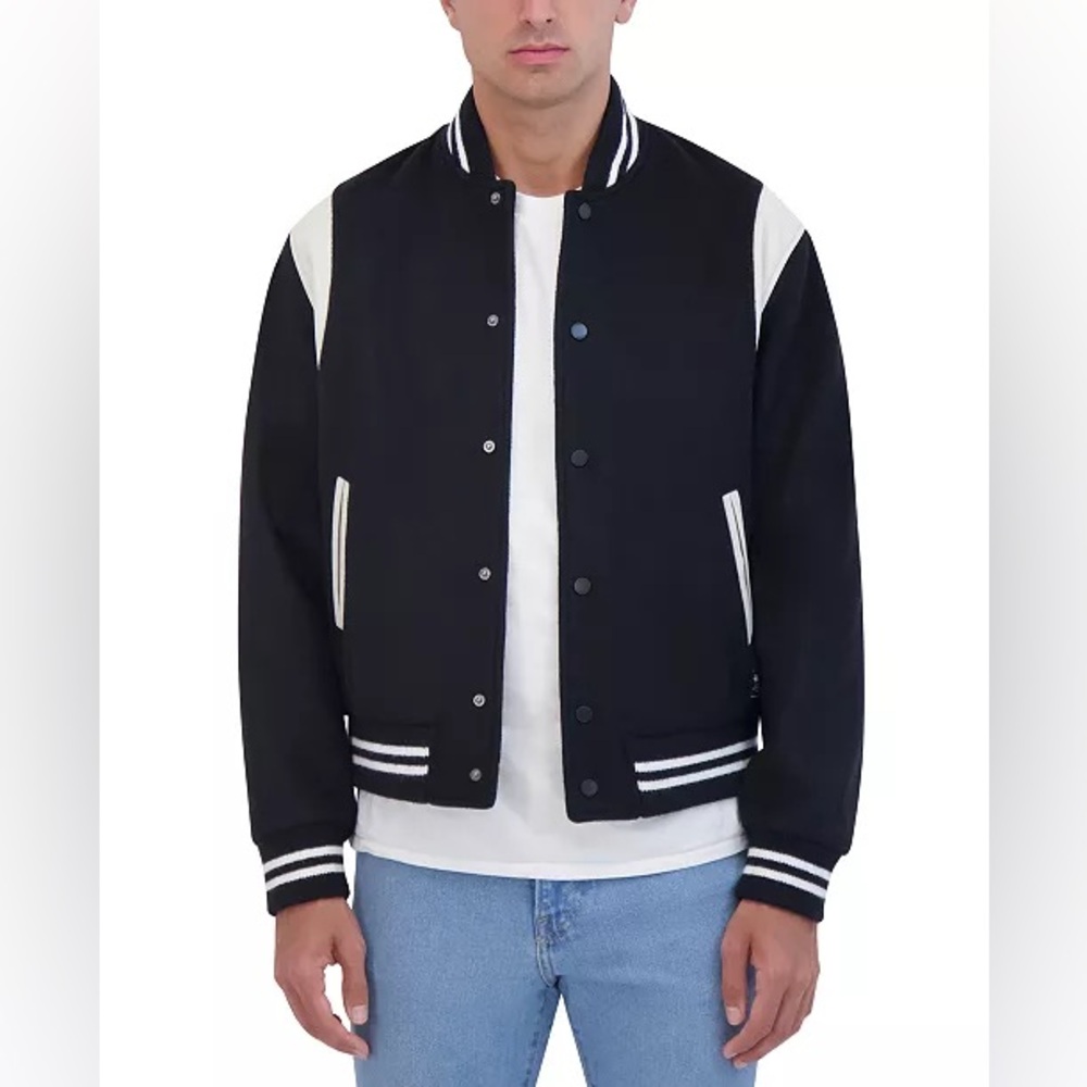 Hudson Wool Blend Varsity Jacket